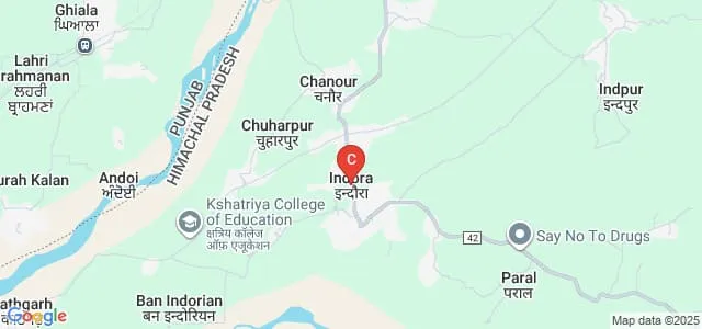 Arni School of Business Management, Kangra Map