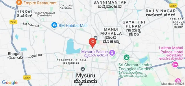 Maharani's Science College for Women, Mysore Map