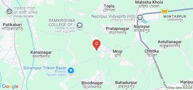 Saha Alimuddin College of Education, Nadia Map