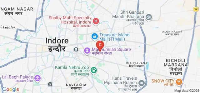 Government College of Nursing, Indore Map