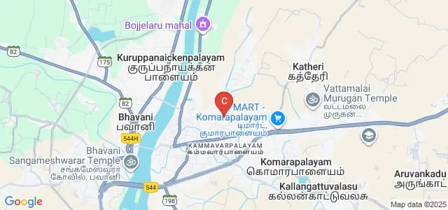 Government Arts and Science College, Komarapalayam Map
