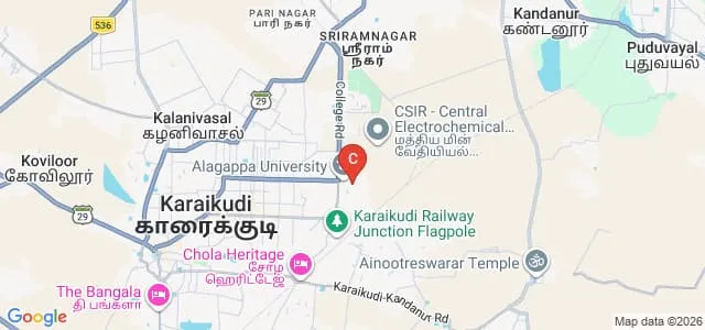 Alagappa Government Arts College, Karaikudi Map