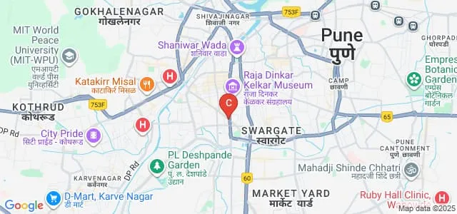 Bharatiya Kala Prasarini Sabha's College of Architecture, Pune Map