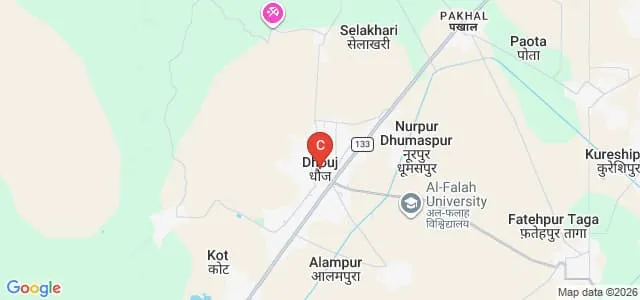 Al-Falah School of Commerce and Management, Faridabad Map