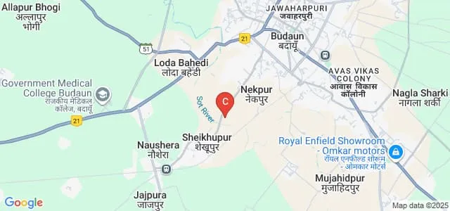 Asim Siddique Memorial Degree College, Budaun Map