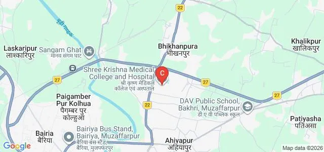 Sri Krishna Medical College, Muzaffarpur Map