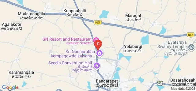 Gold Field College of Education, Kolar Map