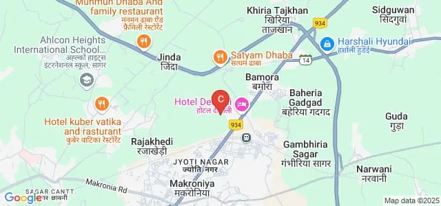 Noble College, Sagar Map