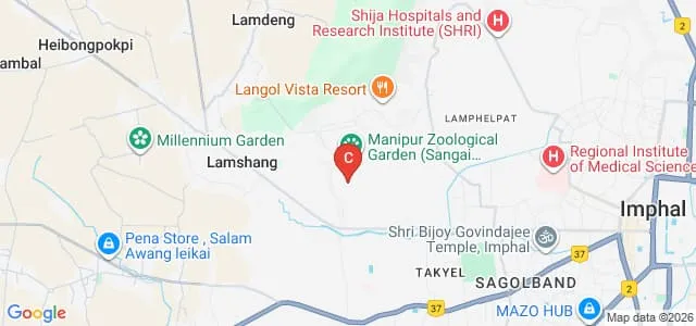 College of Agriculture, Central Agricultural University, Imphal Map