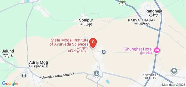 State Model Institute of Ayurveda Sciences, Gandhinagar Map