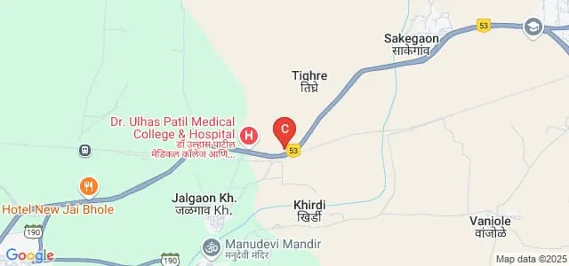 Dr Gunwantrao Sarode Ayurved Medical College, Hospital and Research Center, Jalgaon Map