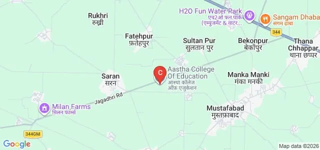 Aastha College of Education, Yamuna Nagar Map