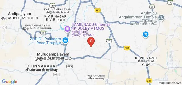 Cheran College for Women, Tirupur Map