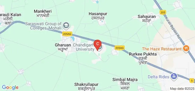 University School of Legal Studies, Chandigarh University, Chandigarh Map
