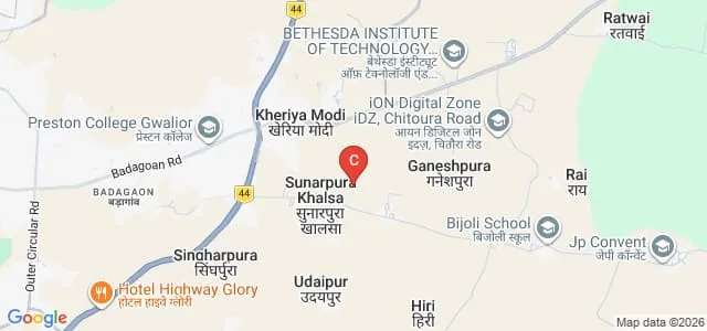 Aryan College of Education, Gwalior Map