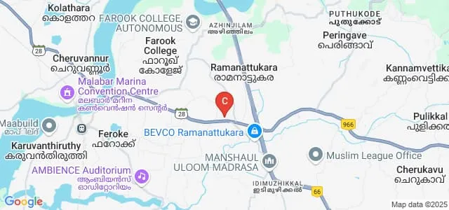 Bhavan's Platinum Jubilee College, Ramanattukara Map