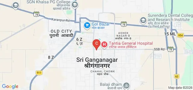 Seth Sushil Kumar Bihani SD Shiksha Mahavidyalya, Sri Ganganagar Map