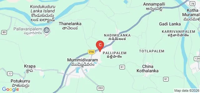 Amalapuram Institute of Management Sciences and College of Engineering, Mummidivaram Map
