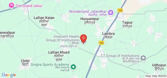 Innocent Hearts College of Management, Loharan Map