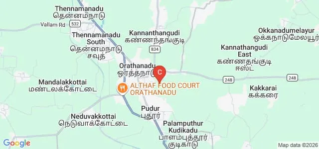 Veterinary College and Research Institute, Orathanadu Map