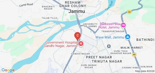 Government College for Women, Gandhi Nagar Map