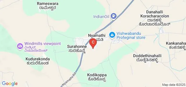 Government First Grade College, Nyamathi Map