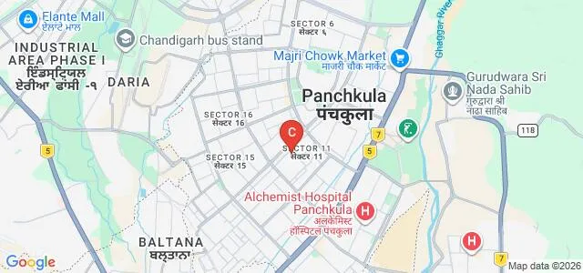 CII Institute of Hospitality - Taj Hotels, Panchkula, Chandigarh Tri City Map