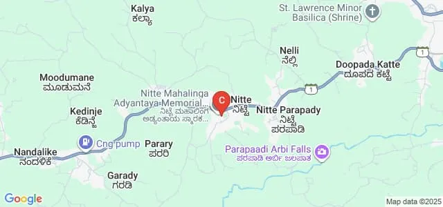 Nitte Rukmini Adyanthaya Memorial Polytechnic, Nitte Map