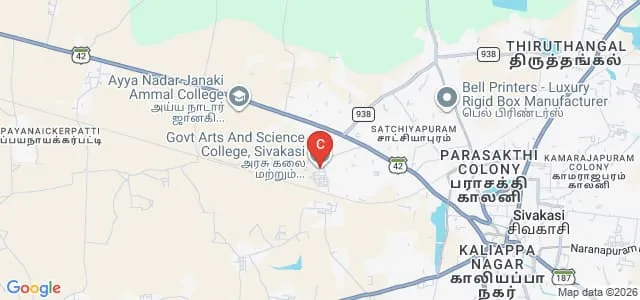 Government Arts and Science College, Sivakasi Map