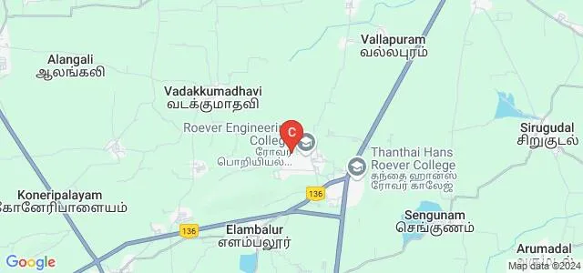 Roever College of Engineering and Technology, Perambalur Map