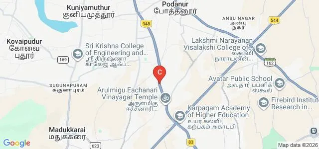 Rathinam College of Arts and Science, Coimbatore Map