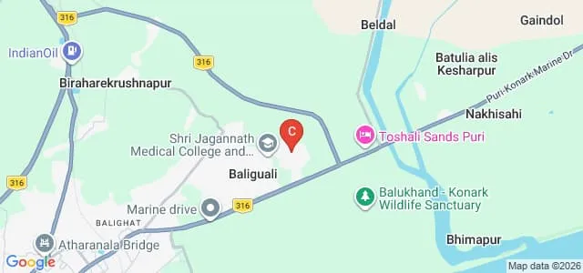 Puri Engineering School, Puri Map
