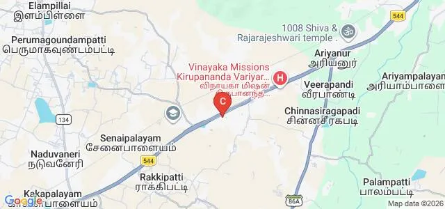 Vinayaka Mission's Kirupananda Variyar Engineering College, Salem Map