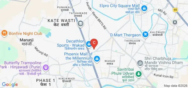 Balaji Institute of International Business, Tathawade Map