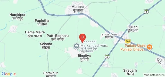 MM Engineering College, Mullana- Ambala Map