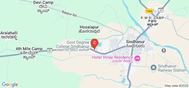 Government Degree College, Sindhanur Map