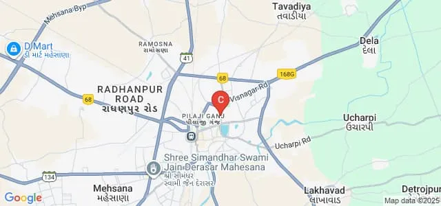 Smt Amrutben Jayantilal Savla Homoeopathic Medical College and Research Institute, Mehsana Map