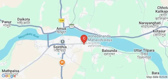 Abhedananda Mahavidyalaya, Birbhum Map