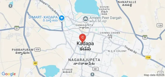 SKR and SKR Government College for Women, Kadapa Map
