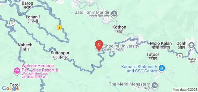 Shoolini University Centre for Distance and Online Education Map