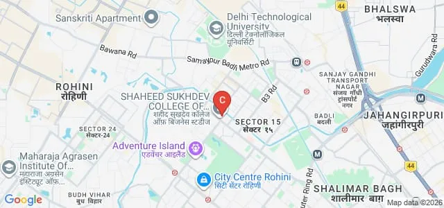 Shaheed Sukhdev College of Business Studies, Delhi Map