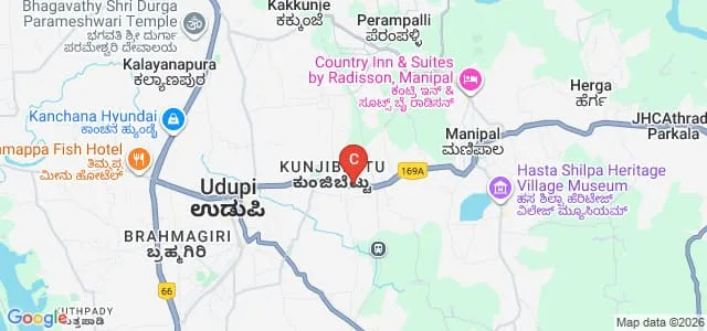 Vaikunta Baliga College of Law, Udupi Map
