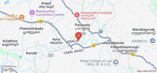 CSI Institute of Legal Studies, Cheruvarakonam Map