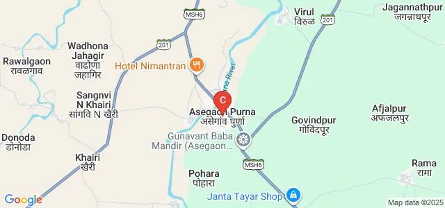 Chhtrapati Shivaji Kala Mahavidyalaya, Asegaon Purna Map