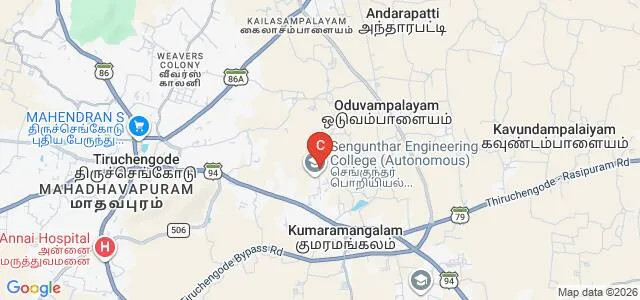 Sengunthar Engineering College, Tiruchengode Map
