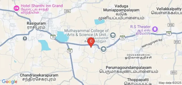 Muthayammal Memorial College of Arts and Science, Namakkal Map
