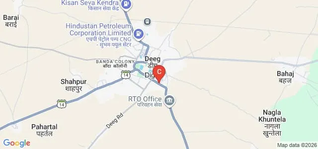 Shri Bankey Bihari Kanhaiya Lal Mahila Teacher Training College, Deeg Map