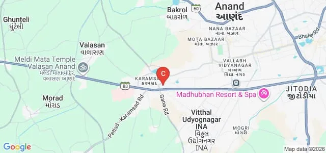 GH Patel School of Nursing, Karamsad Map