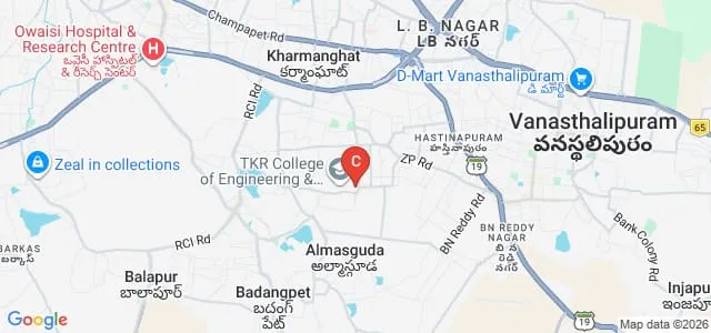 Teegala Krishna Reddy College of Pharmacy, Hyderabad Map