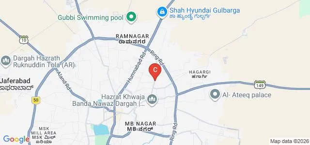 Faculty of Engineering and Technology, Khaja Bandanawaz University, Kalaburagi Map
